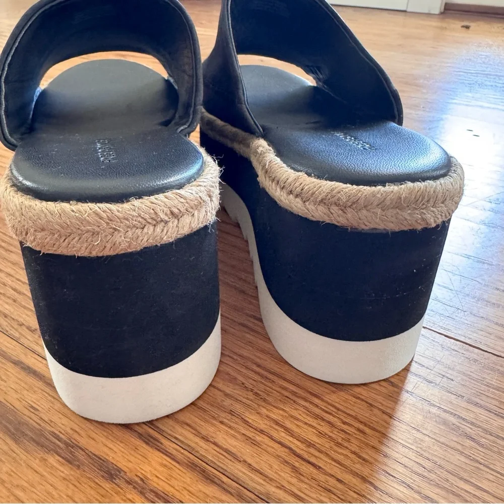 EUC Free People Santorini Espadrille Sandals size 7 black and white
